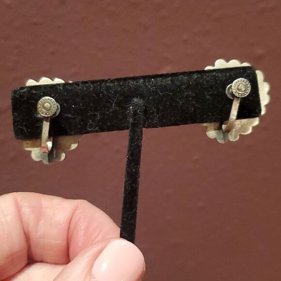 Vintage Taxco Black Onyx Brooche and Earrings! , Sterling Silver, Stamped 925! - Picture 10 of 13